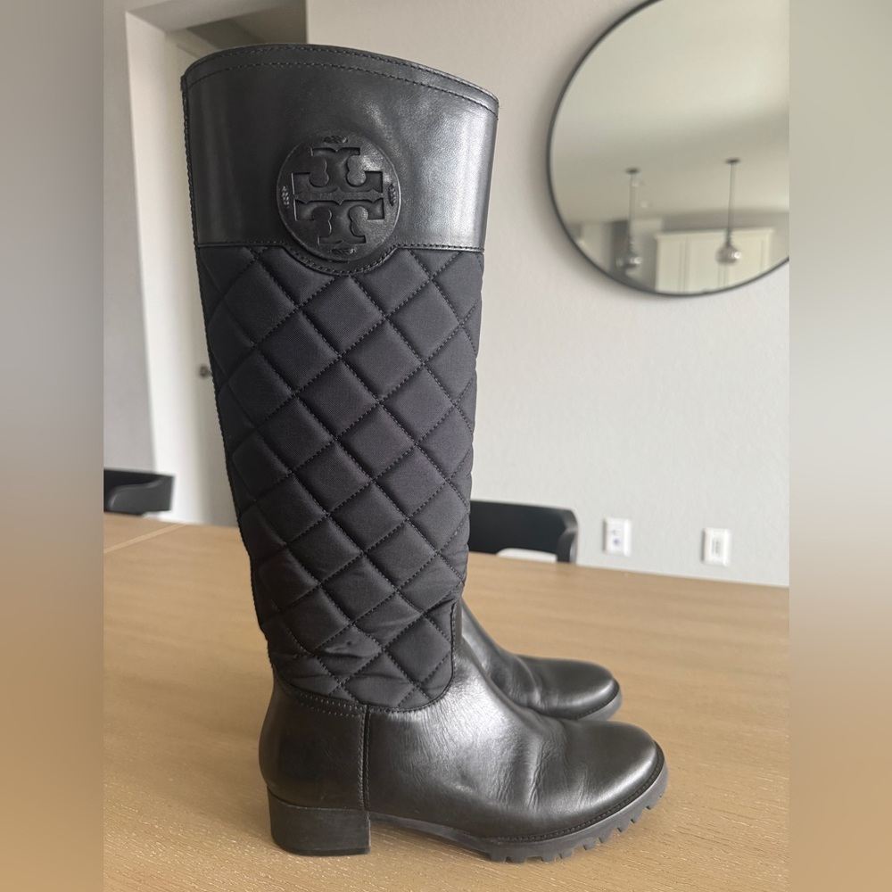 Tory Burch Rowan Quilted Riding Boot - Picture 3 of 9